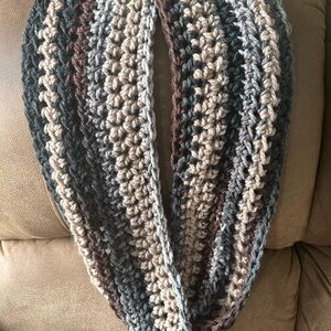 Chunky Hand crocheted Infinity Scarf